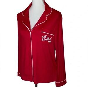 Kate Spade ‘All Dolled Up’ Long Sleeve Pajamas XL NWT